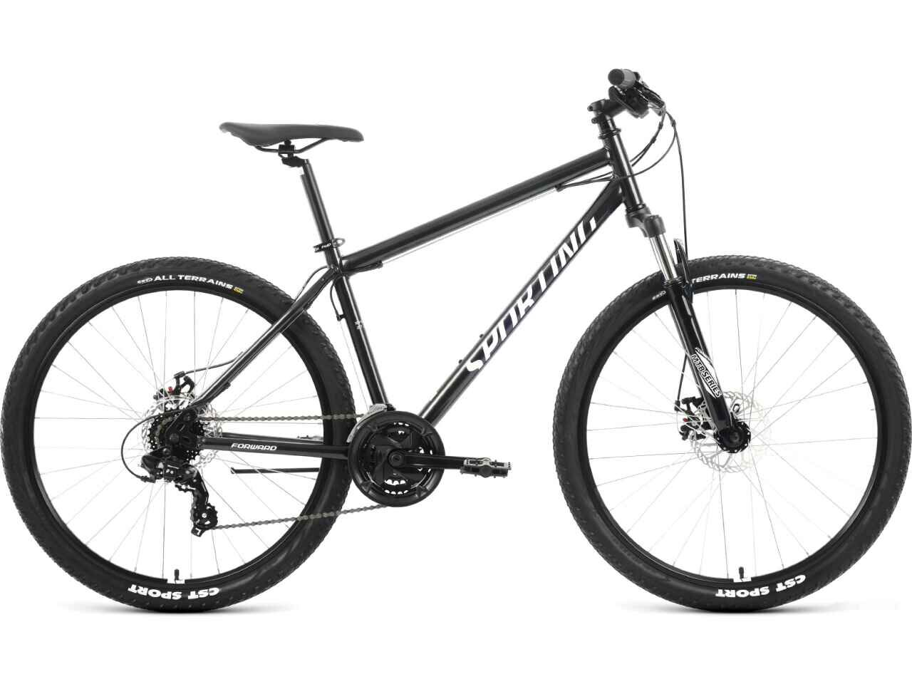 Велосипед Forward Sporting 27.5 2.0 D р.17 2023 (черный/белый)