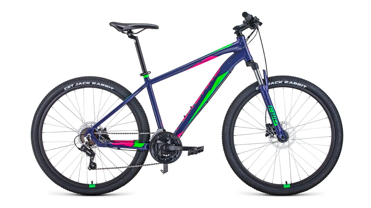 Велосипед Forward Apache 27.5 3.2 Disc (15, фиолетовый/зеленый, 2021)