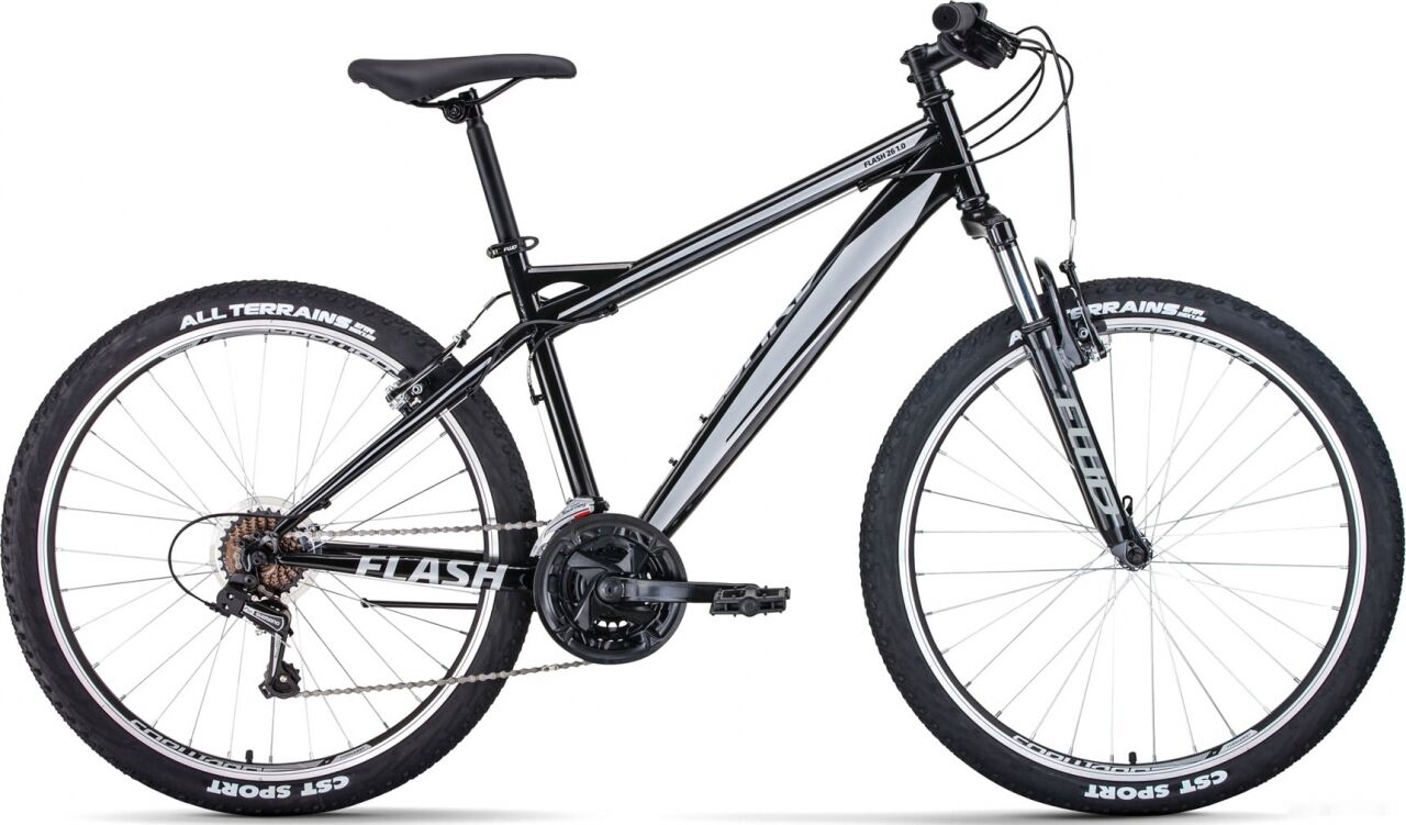 Велосипед Forward Flash 26 1.0 (19, черный/серый, 2022)