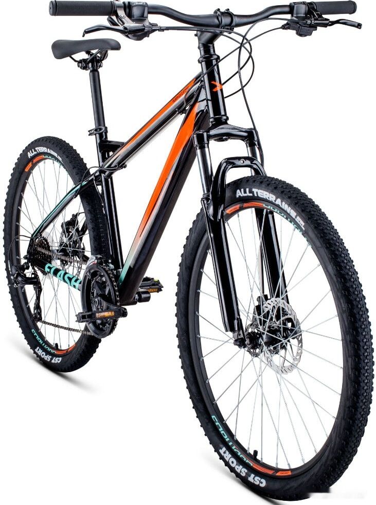 Велосипед Forward Flash 26 2.0 disс р.19 2021 (черный/оранжевый) RBKW1M16G019