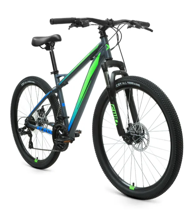Велосипед Forward Flash 26 2.2 Disc (15, серый/зеленый, 2021) RBKW1M16GS35