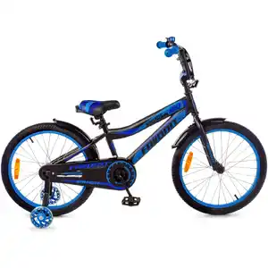Детский велосипед Favorit Biker 20 (черный/синий) BIK-20BL