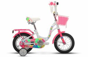 Детский велосипед Stels Mistery C Z010 12 (белый/розовый, 2024)
