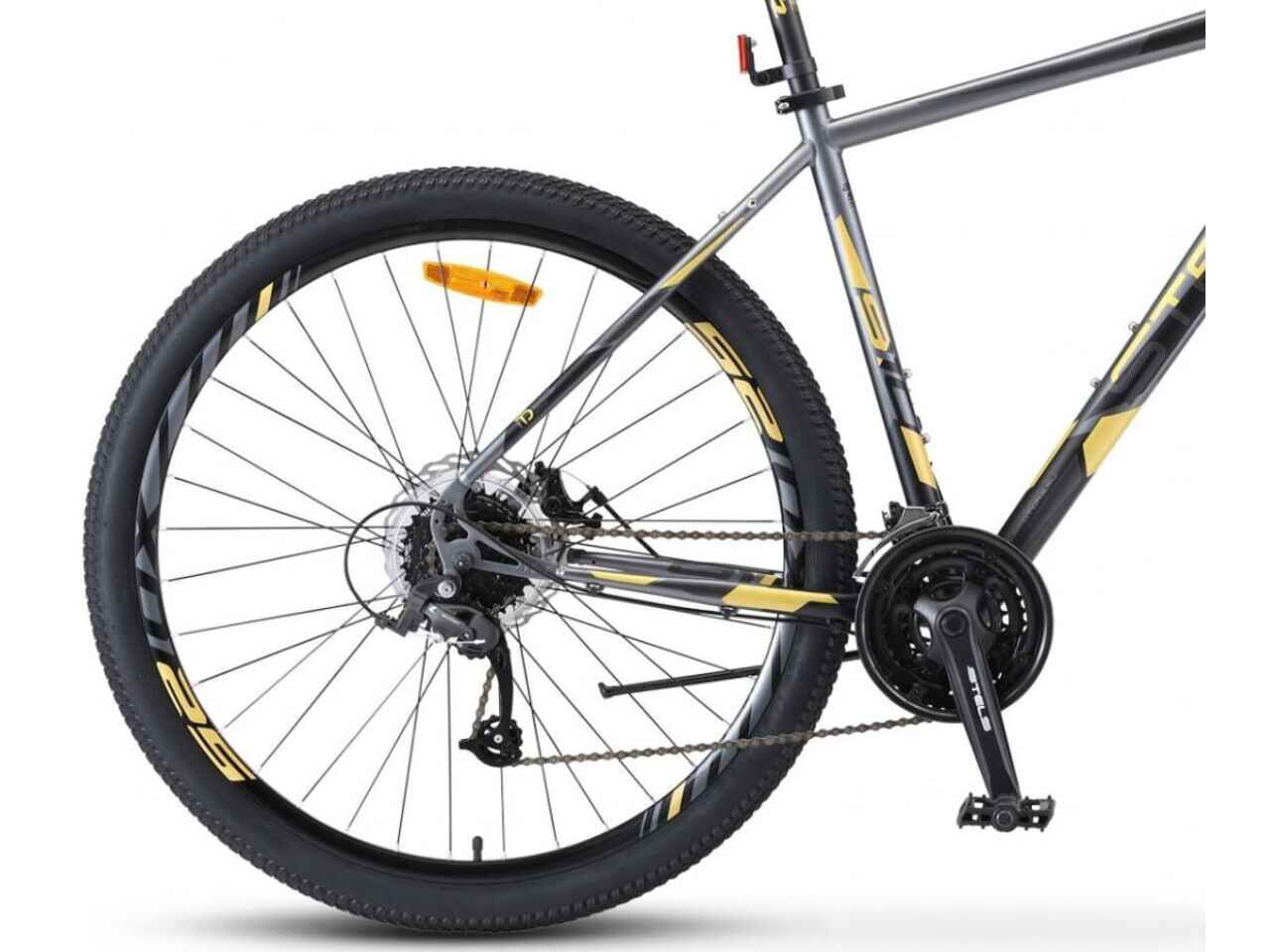 Велосипед Stels Navigator 910 MD 29 V010 (20.5, черный/золотой, 2022)