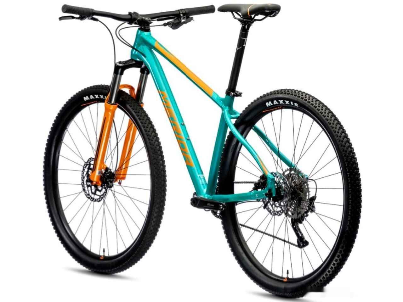 Велосипед Merida Big.Nine 200 XL 2021 (голубой/оранжевый)