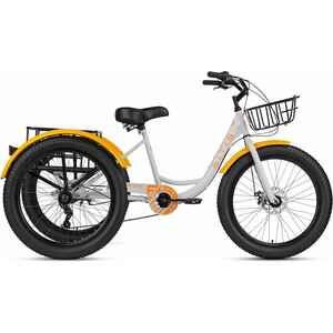 Велосипед Sitis CARGO рикша FAT 24 (белый/желтый, 2025)