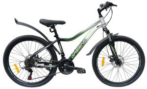 Велосипед GreenLand DEMETRA 24 (14, серебристый/зеленый, 2024) Велосипед GreenLand DEMETRA 24 (14, серебристый/зеленый, 2024)