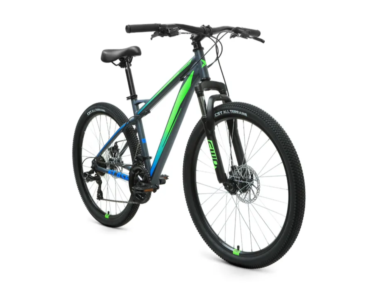 Велосипед Forward Flash 26 2.2 Disc (19, серый/зеленый, 2021) RBKW1M16GS43