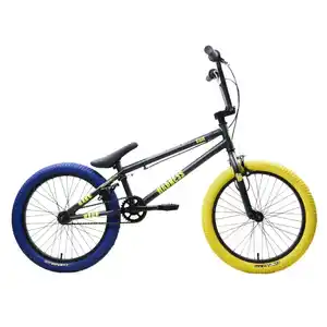 Велосипед Stark Madness BMX 1 (графит матовый/желтый/синий, 2025)