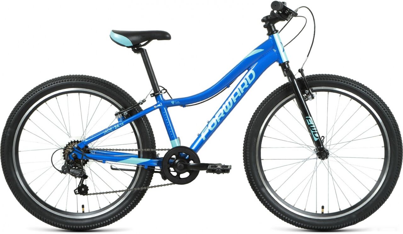 Велосипед Forward Jade 24 1.0 (12, синий/бирюзовый, 2022)