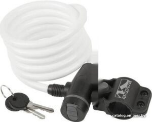 Тросовый велосипедный замок M-Wave S 10.18 (белый) Тросовый велосипедный замок M-Wave S 10.18 (белый)