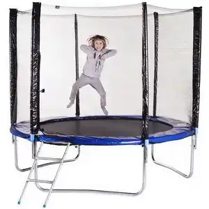 Батут Funfit 8FT (синий) BASIC 252 см с лестницей