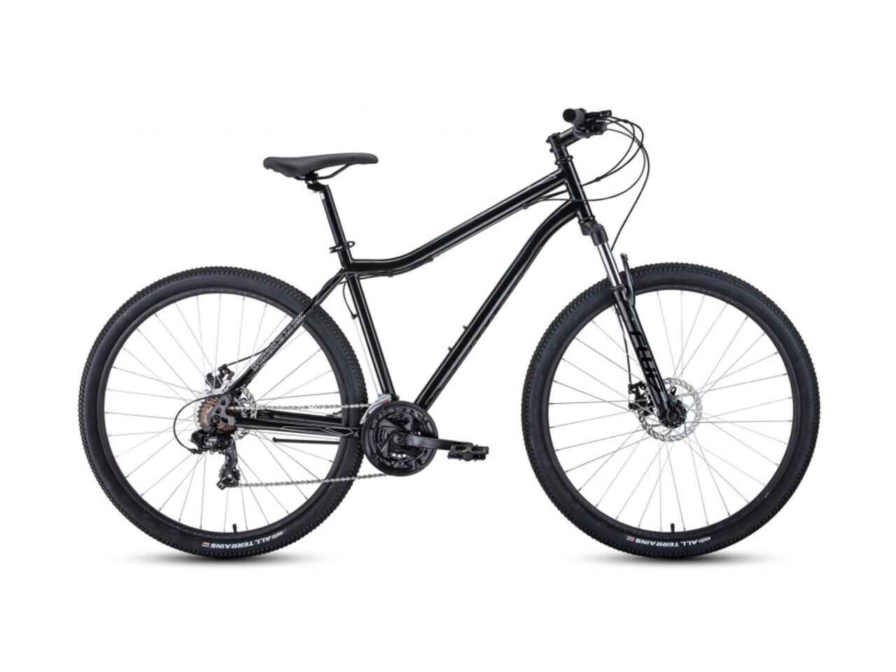 Велосипед Forward Sporting 29 2.2 Disc (19, черный/темно-серый, 2022) RBK22FW29950