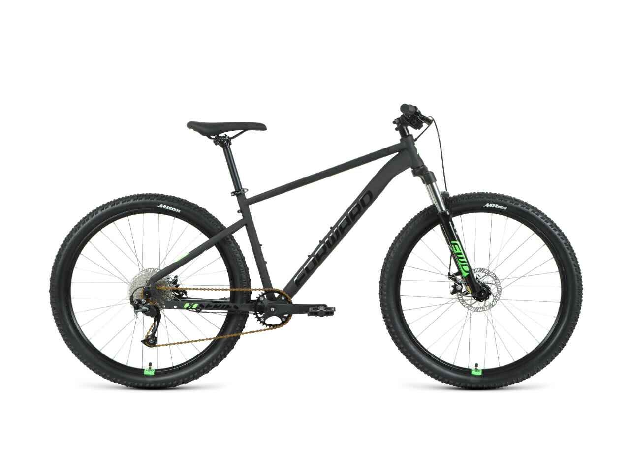 Велосипед Forward Sporting 27.5 XX (17, черный/зеленый, 2021) RBKW1M179011