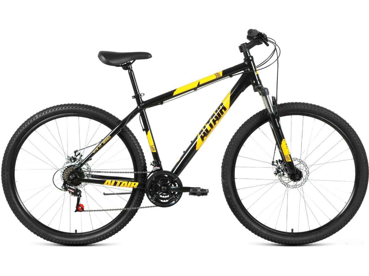 Велосипед ALTAIR AL 29 D р.19 2021 (черный/желтый)