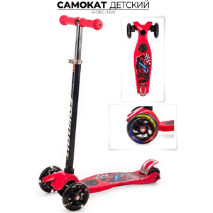 Самокат Favorit 4108C-15W MAXI красный Гонки