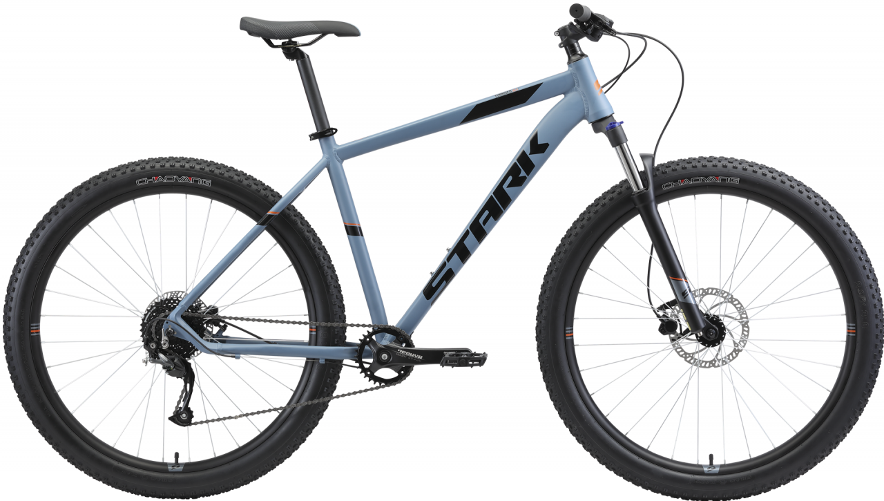 Велосипед Stark Funriser 29.4+ HD (22, серый/оранжевый, 2021)