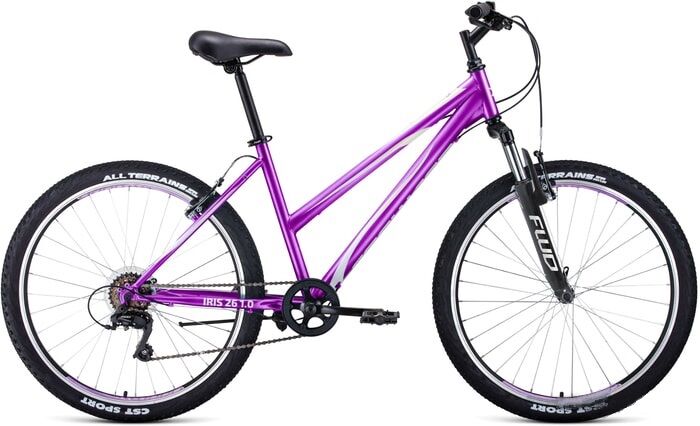 Велосипед Forward Iris 26 1.0 (17, фиолетовый, 2021) RBKW1M166007