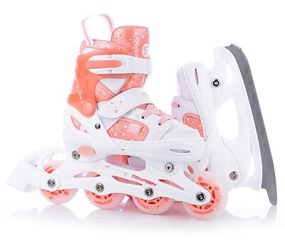 Роликовые коньки Tempish RS TON DUO LED GIRL 2 в 1 р. 26-29