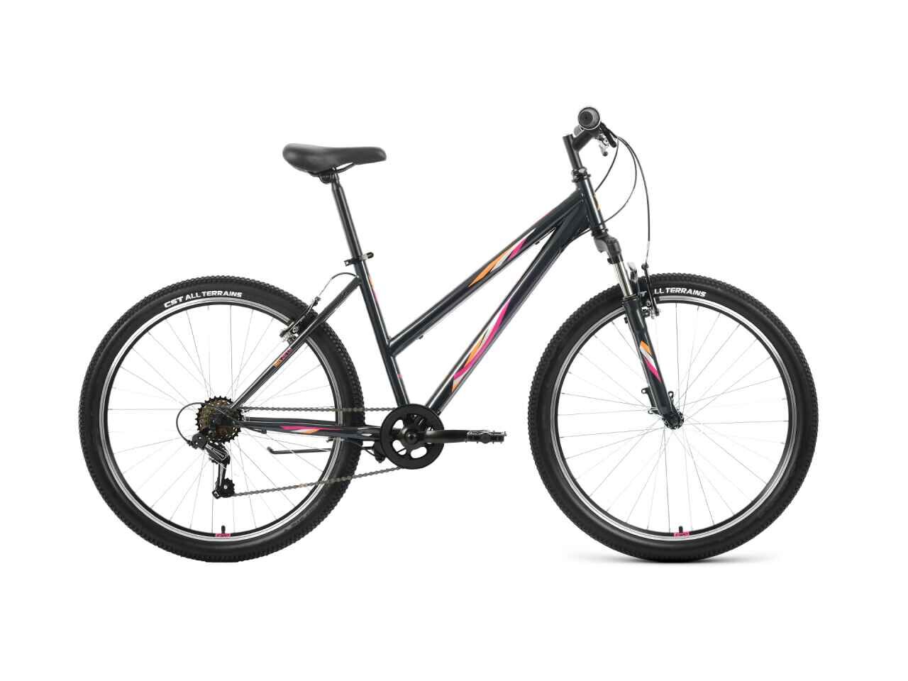 Велосипед Forward Iris 26 1.0 (17, темно-серый/розовый, 2022)