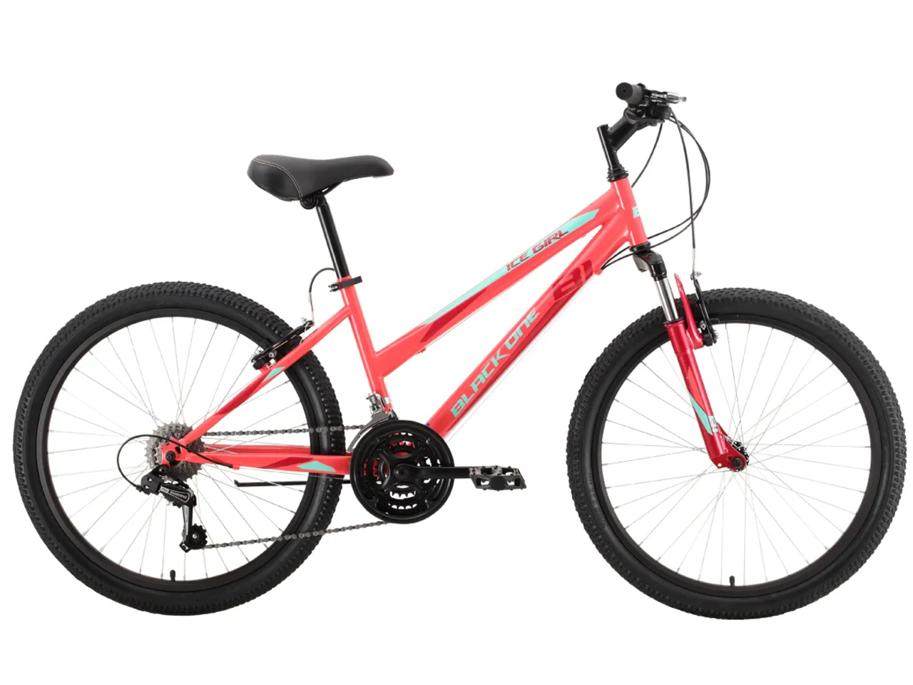 Велосипед Black One Ice Girl 24 (12, оранжевый/красный/голубой, 2022)
