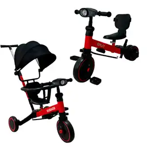 Беговел Bubago Split 4 в 1 (BG SPY-158-1) красный с ручкой