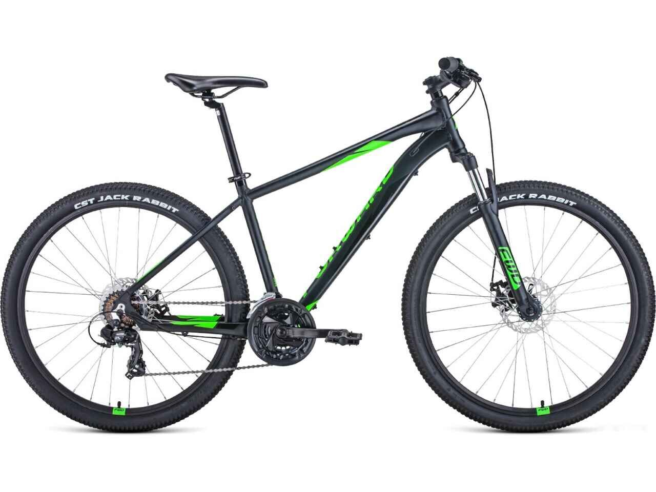 Велосипед Forward Apache 27.5 2.0 disc р.15 2021 (черный/зеленый)