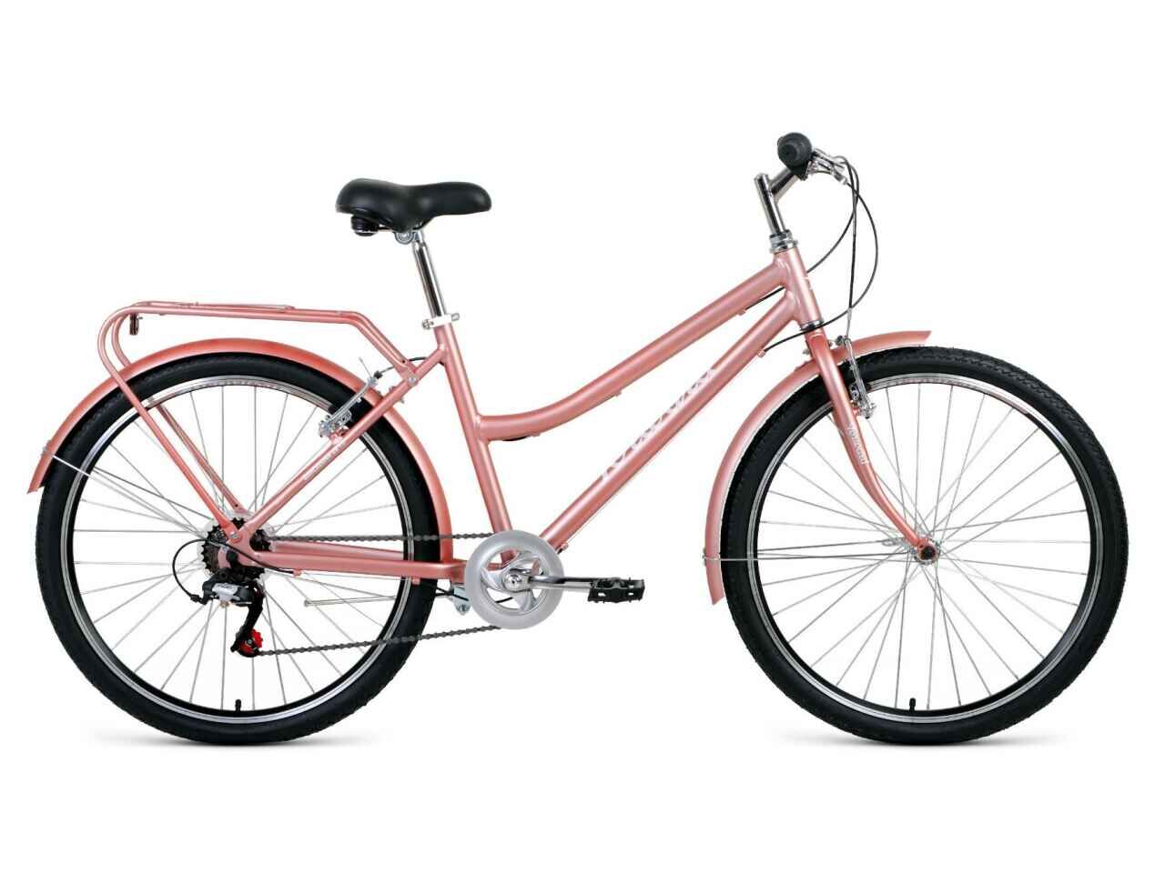Велосипед Forward Barcelona Air 26 1.0 (17, серый/розовый, 2021)