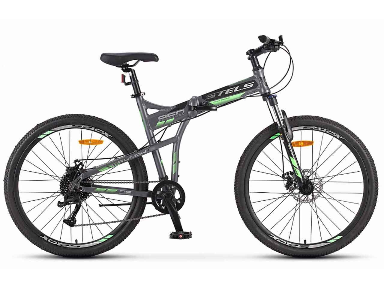 Велосипед Stels Launch 950 MD 26 (19, матовый серый/зеленый) Велосипед Stels Launch 950 MD 26 (19, матовый серый/зеленый)