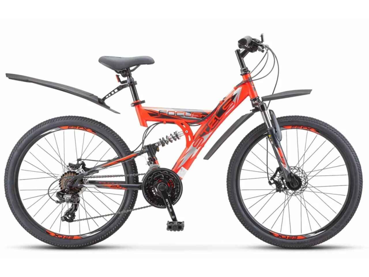 Велосипед Stels Focus MD 24 18-sp V010 (16, красный/черный, 2023)