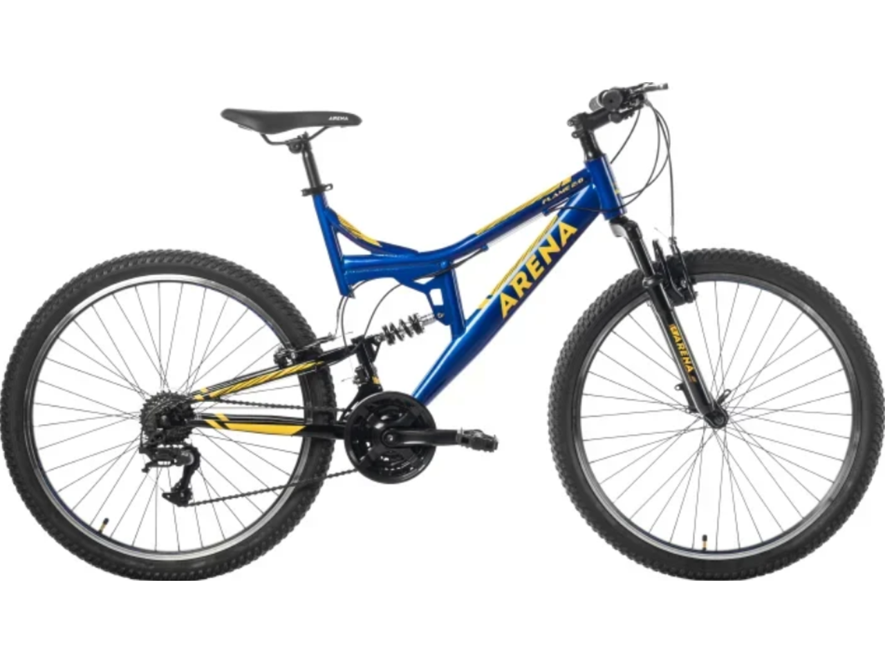 Велосипед ARENA Flame 2.0 2021 (18, синий/желтый)