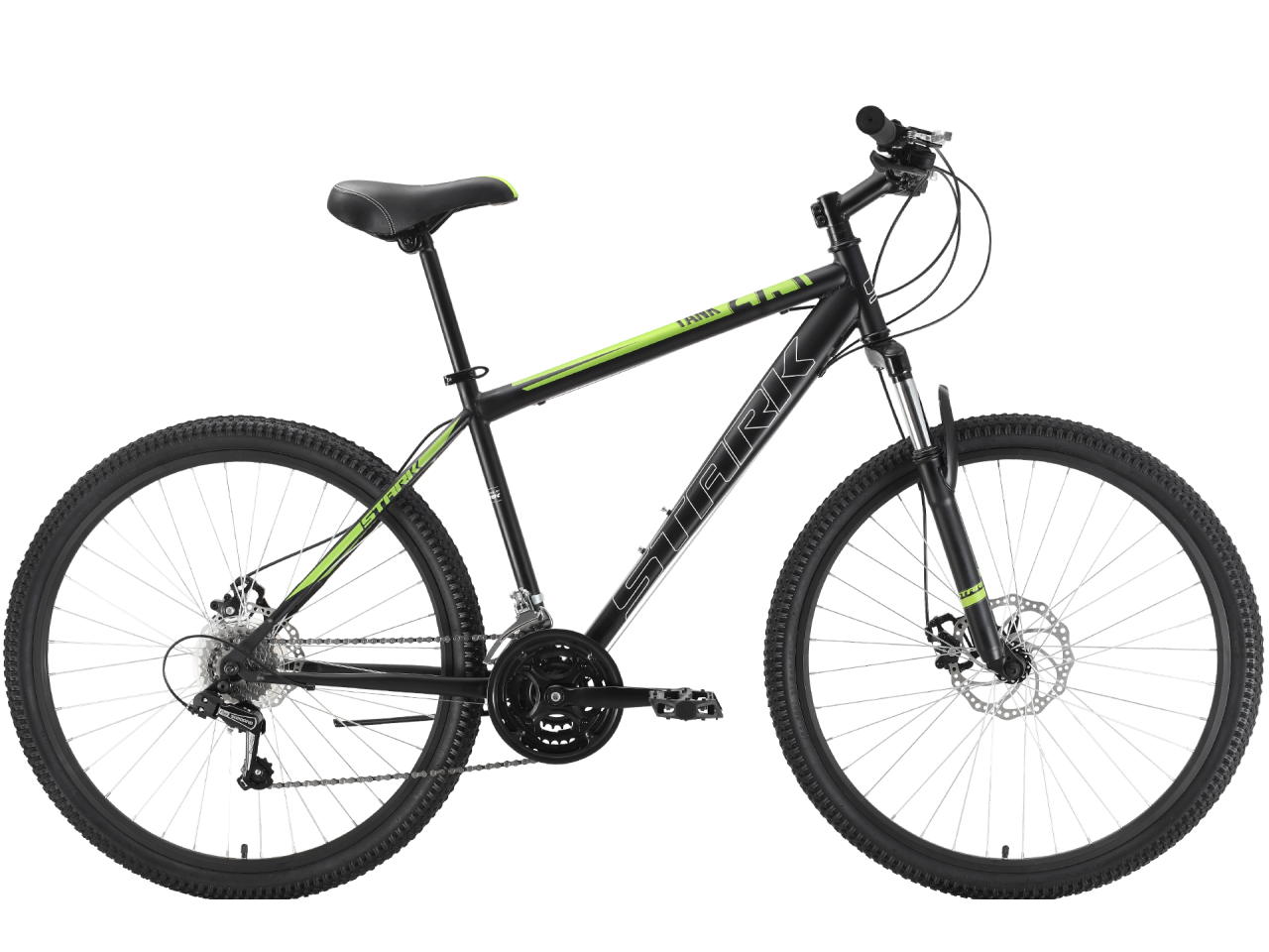 Велосипед Stark Tank 27.1 D Steel (20, черный/зеленый, 2022)