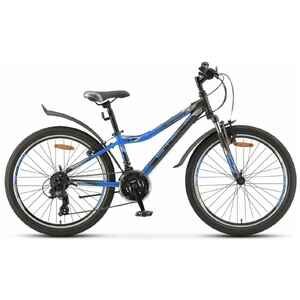 Подростковый горный (MTB) велосипед Stels Navigator 410 V 21-sp 24 V010 (12, черный/синий, 2023)