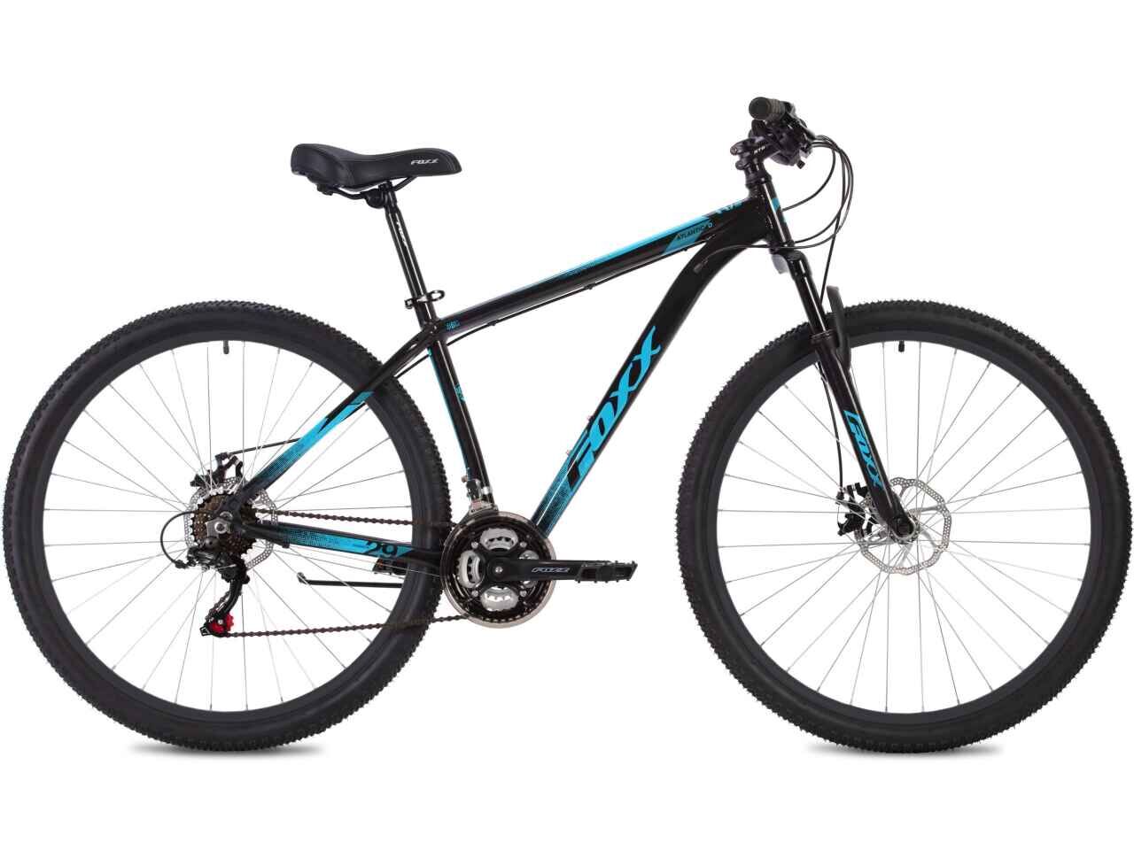 Велосипед Foxx Atlantic D 27.5 (16, черный, 2022) 27AHD.ATLAND.16BK2