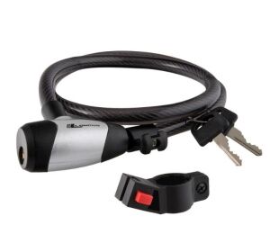 Велозамок Longus 900 мм 3550005 (серебристый/черный) Велозамок Longus 900 мм 3550005 (серебристый/черный)