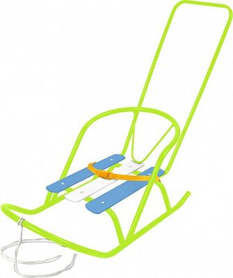 Санки Nika кукольные СКУ2 с ручкой (Лимонный СКУ2/Л)
