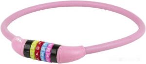 Тросовый велосипедный замок M-Wave DS 12.6.5 S (розовый) Тросовый велосипедный замок M-Wave DS 12.6.5 S (розовый)