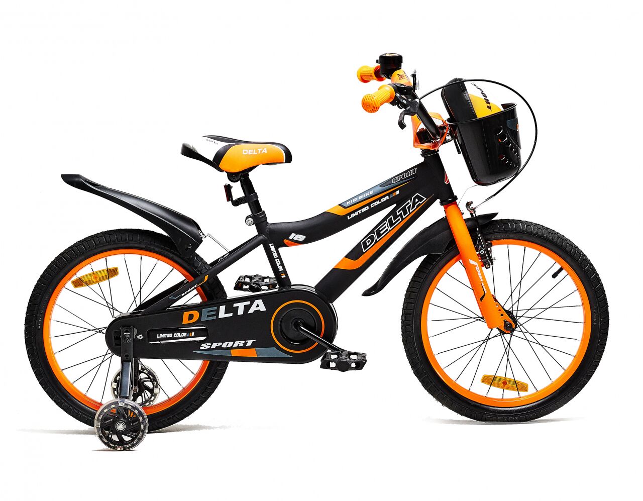 Детский велосипед DELTA Sport 16 (черный/оранжевый) 2020