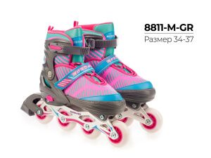 Роликовые коньки Favorit 8811-M-GR (р. 34-37) Роликовые коньки Favorit 8811-M-GR (р. 34-37)