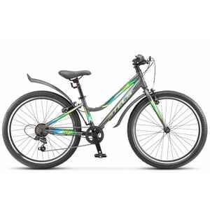 Велосипед Stels Cristy 420 V 24 Z010 (6-ск.) (матовый серый/зеленый, 2025) Велосипед Stels Cristy 420 V 24 Z010 (6-ск.) (матовый серый/зеленый, 2025)