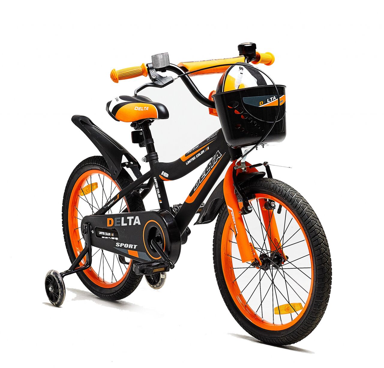 Детский велосипед DELTA Sport 16 (черный/оранжевый) 2020
