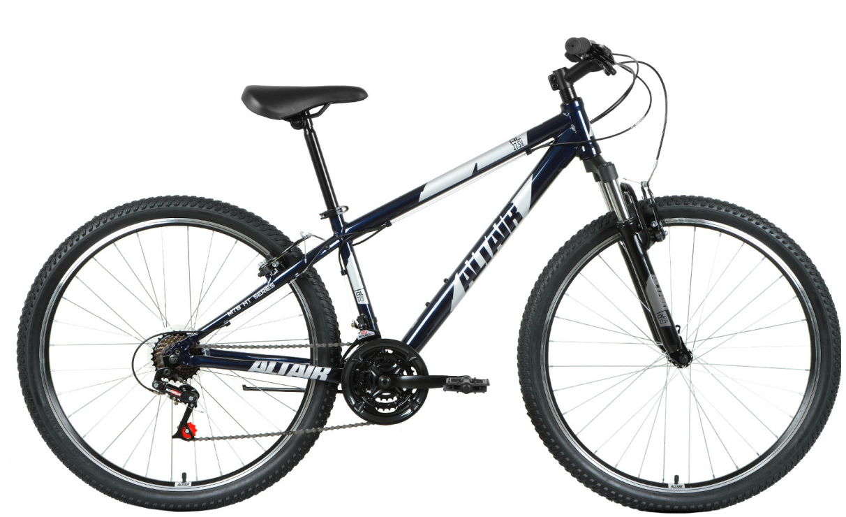 Велосипед ALTAIR 27.5 V (19, темно-синий/серебристый, 2021)