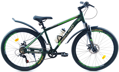 Велосипед GreenLand Tommy 26 7S (14, темно-зеленый/зеленый)