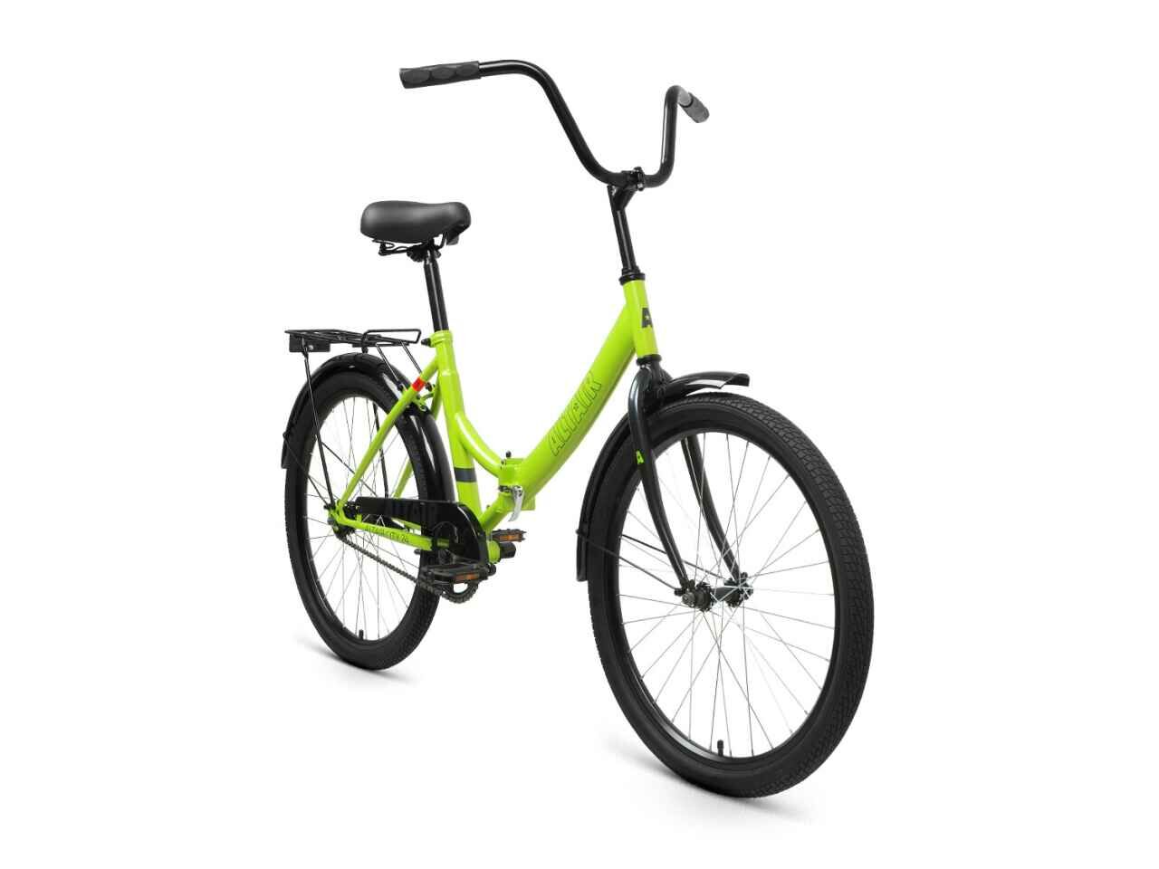 Велосипед ALTAIR City 24 (16, зеленый/серый, 2023)