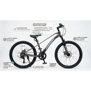 Велосипед Favorit ONYX 24" MDM ONX24MD12GR-MG (12, серый, 2026)