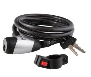 Велозамок Longus 180 см 3550004 (серебристый/черный)