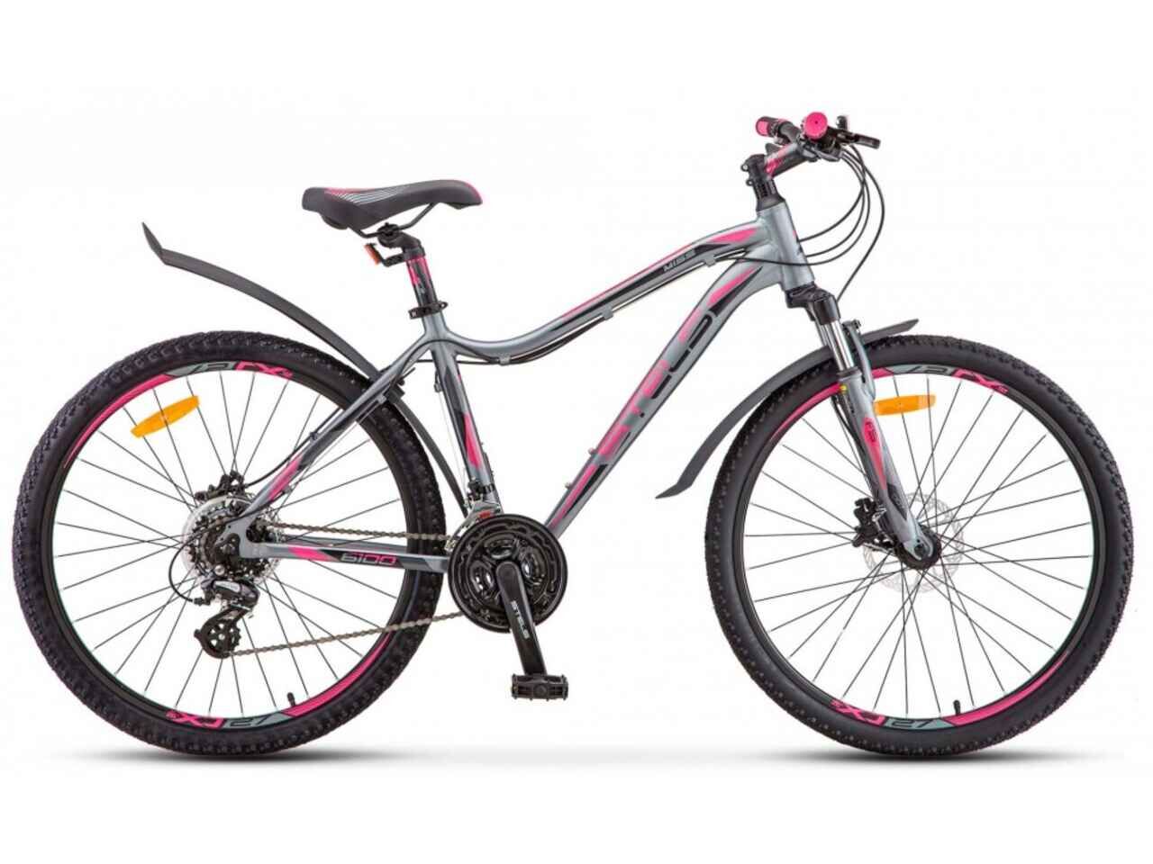 Велосипед Stels Miss 6100 D 26 V010 р.19 2020 (серый/розовый)
