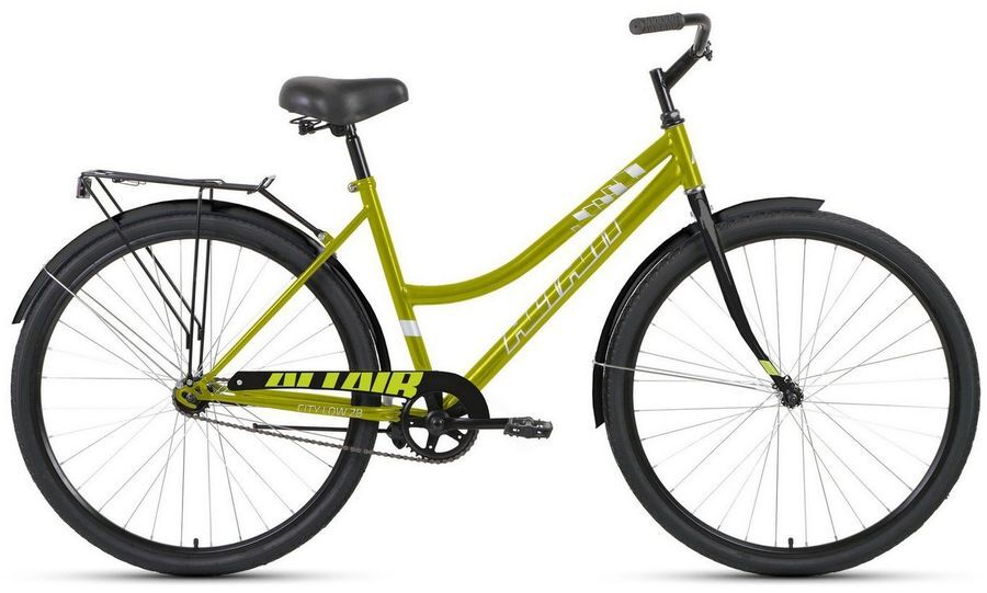 Велосипед ALTAIR City 28 low (19, зеленый/черный, 2022)