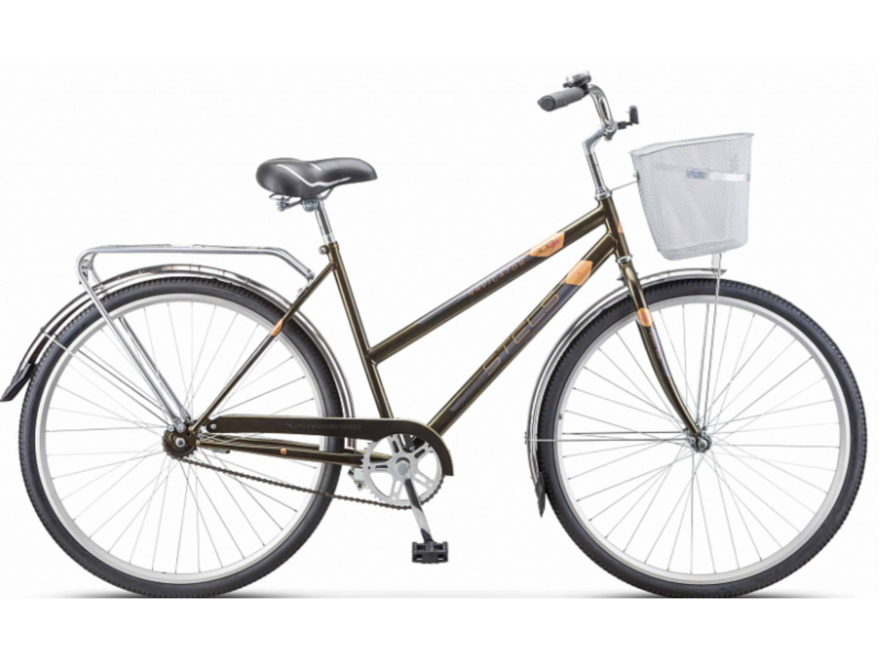 Велосипед Stels Navigator 300 Lady 28 Z010 (серый/оливковый, 2022)