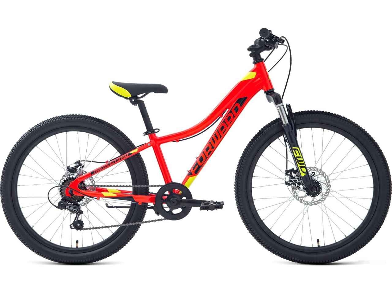 Велосипед Forward Twister 24 2.0 disc 2021 (красный)